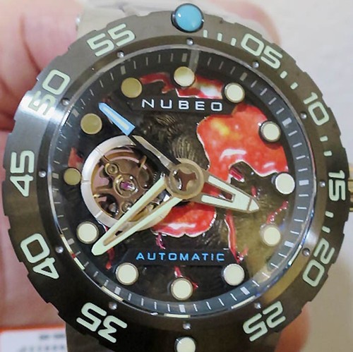 Nubeo Opportunity SS Mars Meteorite Open Heart Automatic Watch LE #/50 - Picture 7 of 11