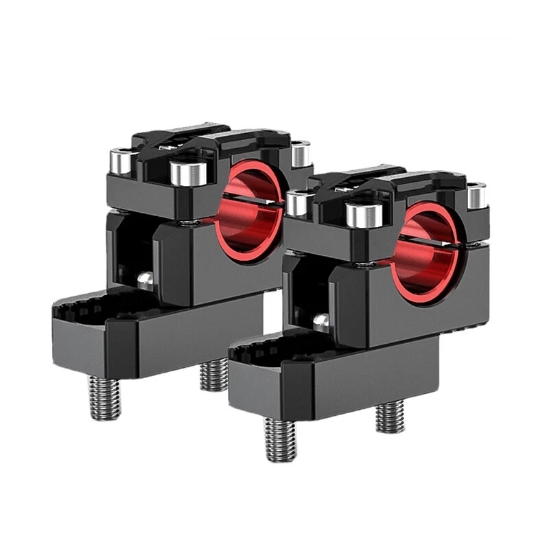 Elevadores de manillar de motocicleta 2 piezas 22 mm/28 mm Abrazadera de montaje de manillar Elevador de aluminio Foto 3 de 4