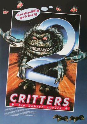 CRITTERS 2 Sie kehren zurück Liane Curtis EA-Filmplakat A1 gefaltet 1988