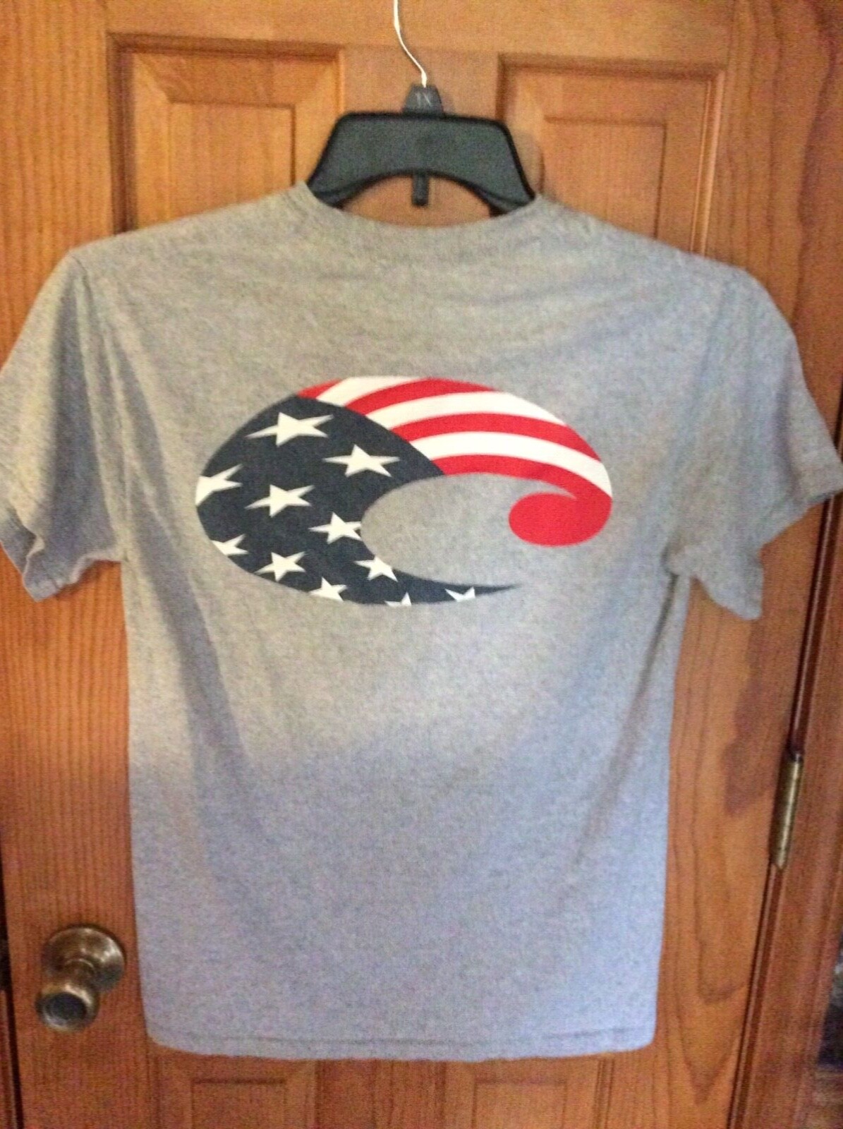 Men's Costa Grey American Flag T Shirt Size Small