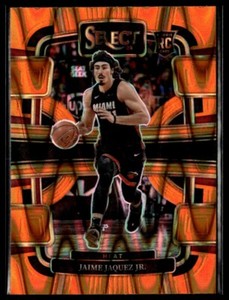2023-24 Panini Select 100 Jaime Jaquez Jr. Miami Heat RC Orange Tectonic Prizm