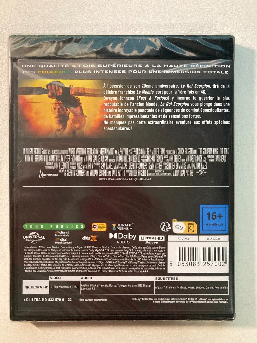 The Scorpion King (4K UHD Blu-ray, EU Import, Region Free) *NEW