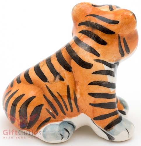 Tiger Mayolika Gzhel Porcelain Figurine - 第 6/10 張圖片