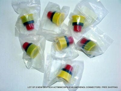 LOT OF 8 NEW DEUTSCH ACT96WC35PN-6149 AMPHENOL CONNECTORS FREE SHIPPING