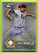 2013 Topps Five Star MATT MOORE RAINBOW Auto AUTOGRAPH Rays 09/25