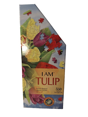 NEW I Am Tulip 350-Piece Floral-Shaped Jigsaw Puzzle Unopened Flowers