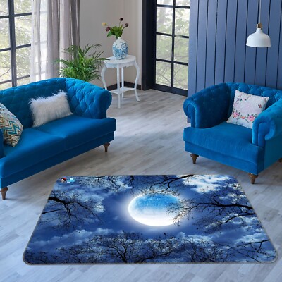 3D Moonlight Black Branches O674 Game Rug Mat Elegant Photo Carpet Mat Eve 2023