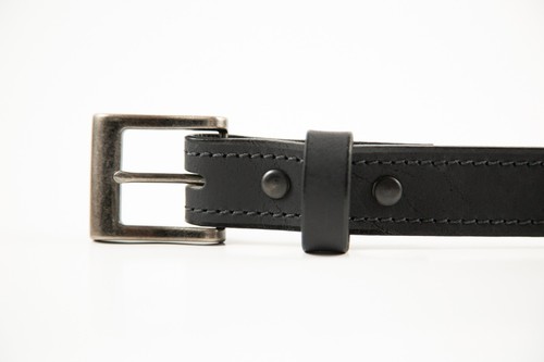 GRUBSTAKE_1 1/4"_Leather Dress Belt_Brown_Black_Stitched_CCW_American Handmade - Picture 8 of 14