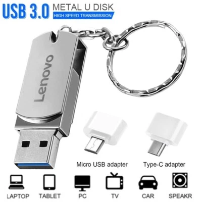 3in1 256GB 512GB 1TB 2TB Lenovo USB3.0 Flash Drive Speicherstick Thumb Pen