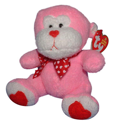 Ty Beanie Baby Junglelove - MWMT (Monkey 2006) Valentines