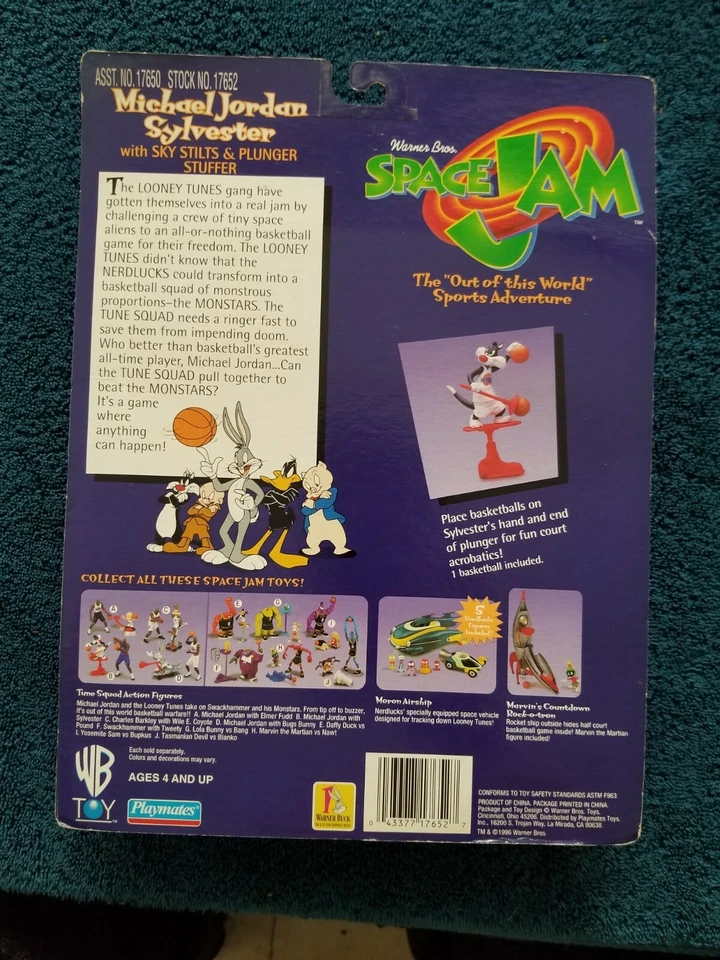 SPACE JAM Michael Jordan Bugs Bunny Raro Figura Sellada Paquete de 2 Playmates 1996 Foto 3 de 3