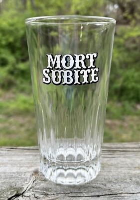 MORT SUBITE (SUDDEN DEATH) Belgian Brewery, RARE 33 cl Beer Glass