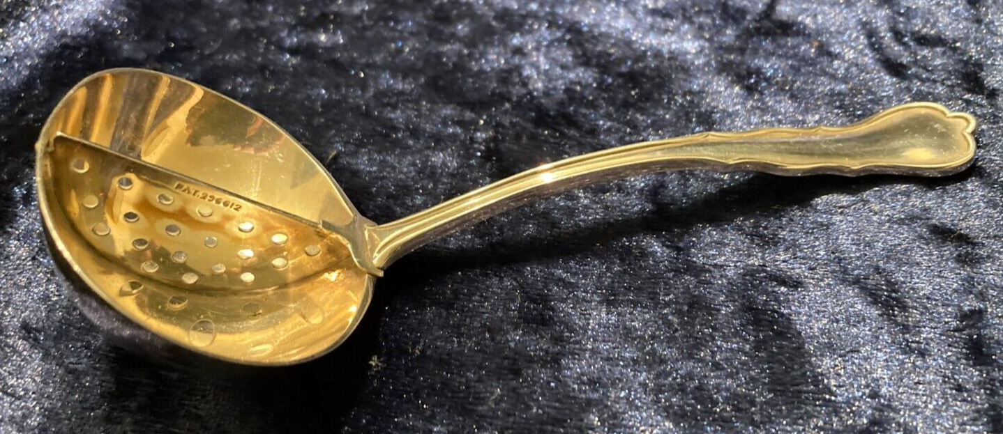 Victorian EPNS Strainer Spoon with Pat No. 296612 by J.W & Co A1