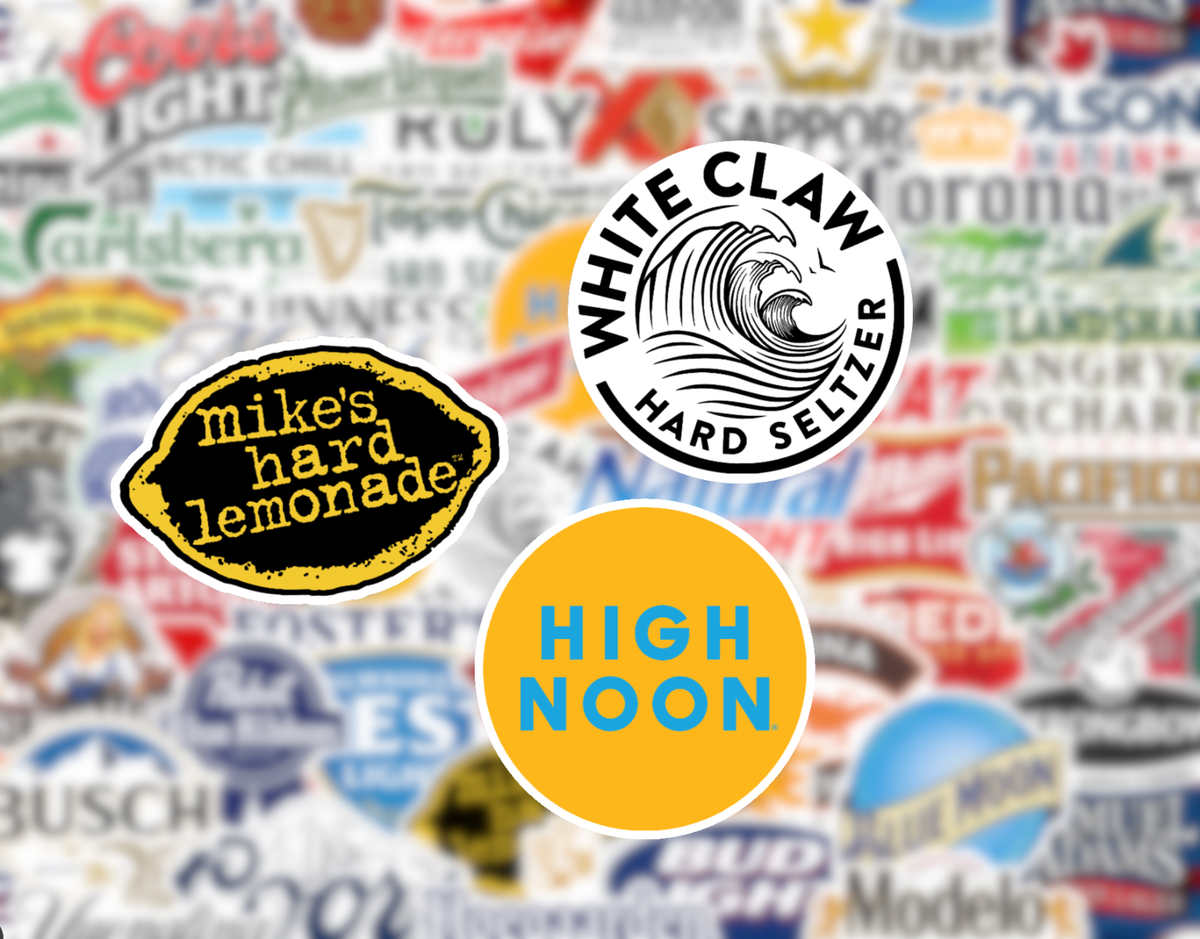 Biermarke ラベル ロールセット 25/50 Beer Logo Sticker Pack - Matte Vinyl - Cider Seltzer Brewery