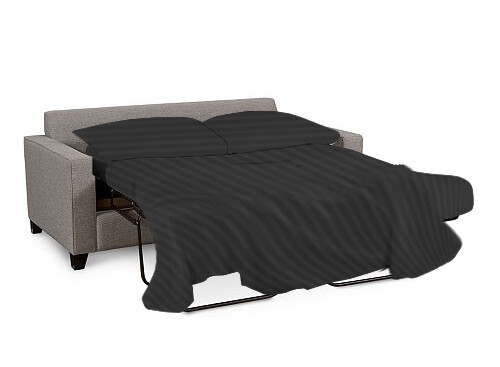 Scala 4 Piece 100% Egyptian Cotton 15 inch Pocket Sofa Bed Stripe Sheet Set - Afbeelding 6 van 9