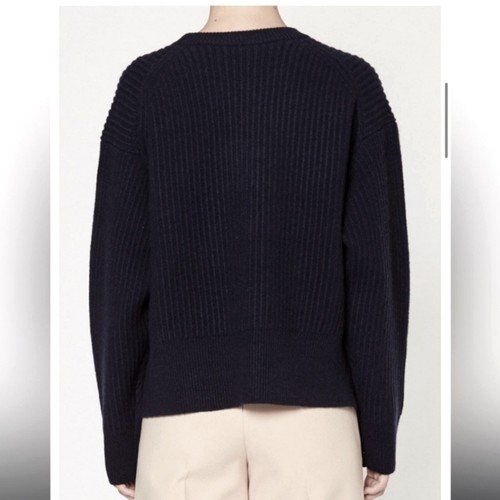 Acne Studios 100% Wool Ribbed Chunky Sweater Java Cardigan Large - Picture 4 of 10