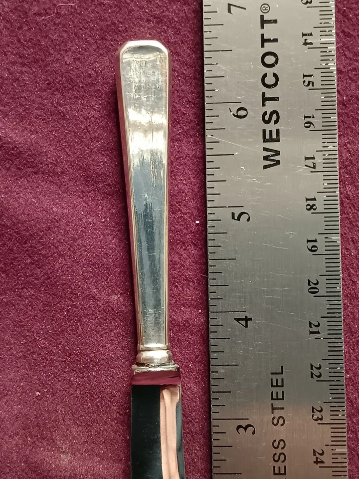 Vintage German 800 Silver HUGO SANDIG DESSERT KNIFE 6 5/8"   NO MONOGRAM - Image 2 of 4