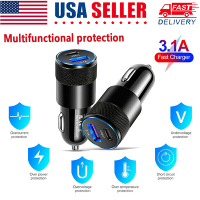 30W Fast Charge USB PD Type-C Car Charger Adapter For iPhone 14 13 12 11 Pro Max