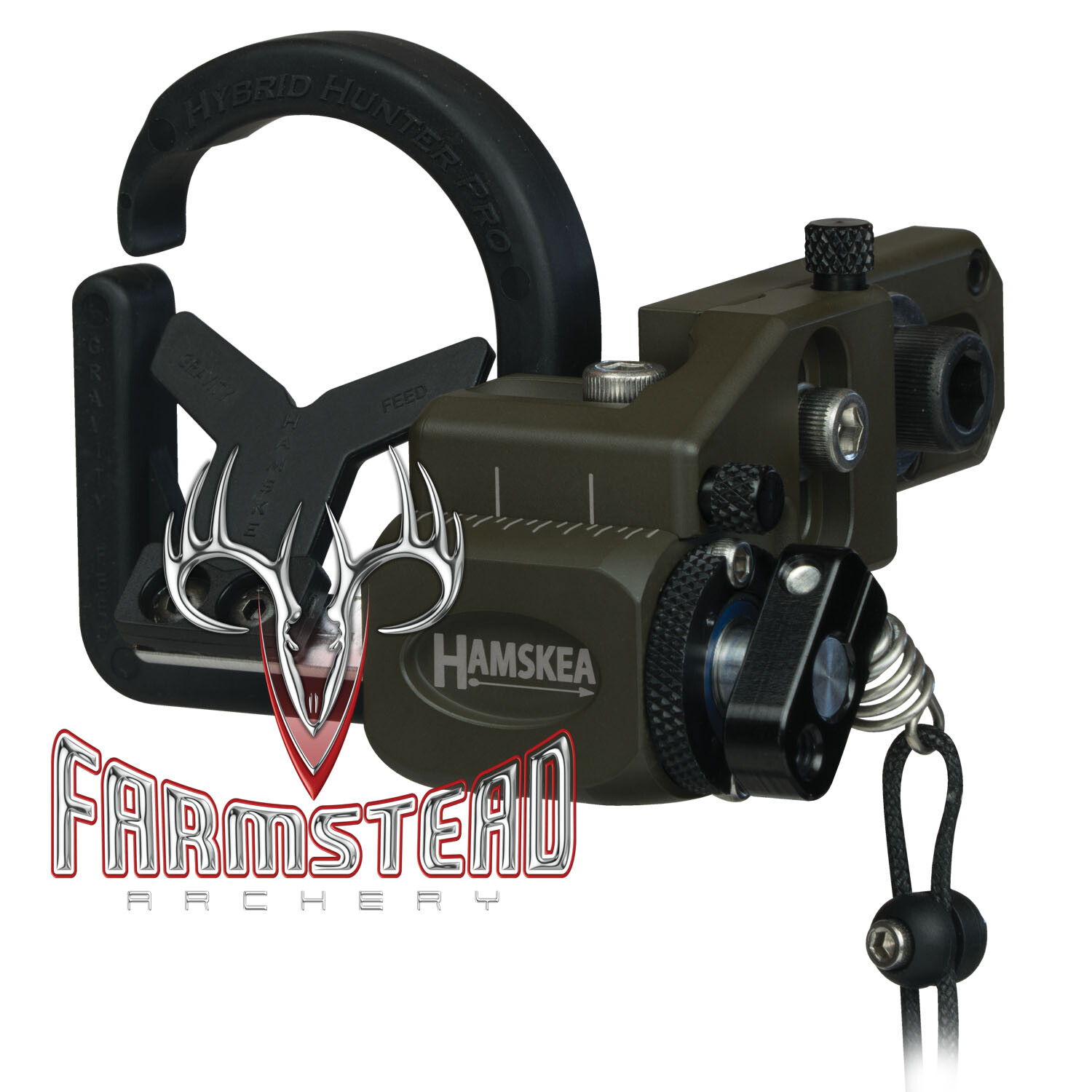 Hamskea Archery Hybrid Hunter Pro Micro-Tune Arrow Rest LH Black