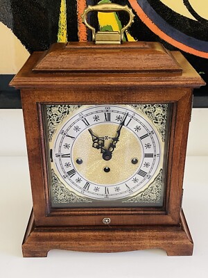 Howard Miller 1970s Graham Bracket Key Wound Mantel Clock 612-437