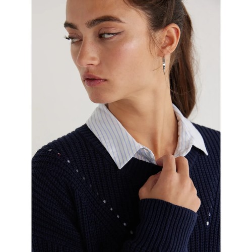 Time and Tru Women's Shaker Knit Sweater, Midweight - Picture 13 of 20