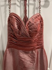 Wspaniały Demetrios Styl wieczorowy RD135 Różana suknia Bal Formalny Ślub Koraliki Rozmiar 6