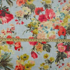 HGTV Waverly Garden Odyssey Fog Floral Fabric