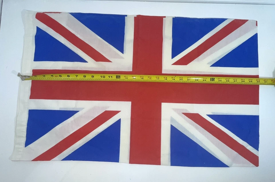 Union Jack Pillow Case 30x19 Made In England Polyester Cotton Blend British Used - Image 3 of 4