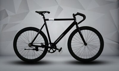 FixieBicycle, 700C Laufräder, Single Speed, superleichter Aluminiumrahmen, schwarz