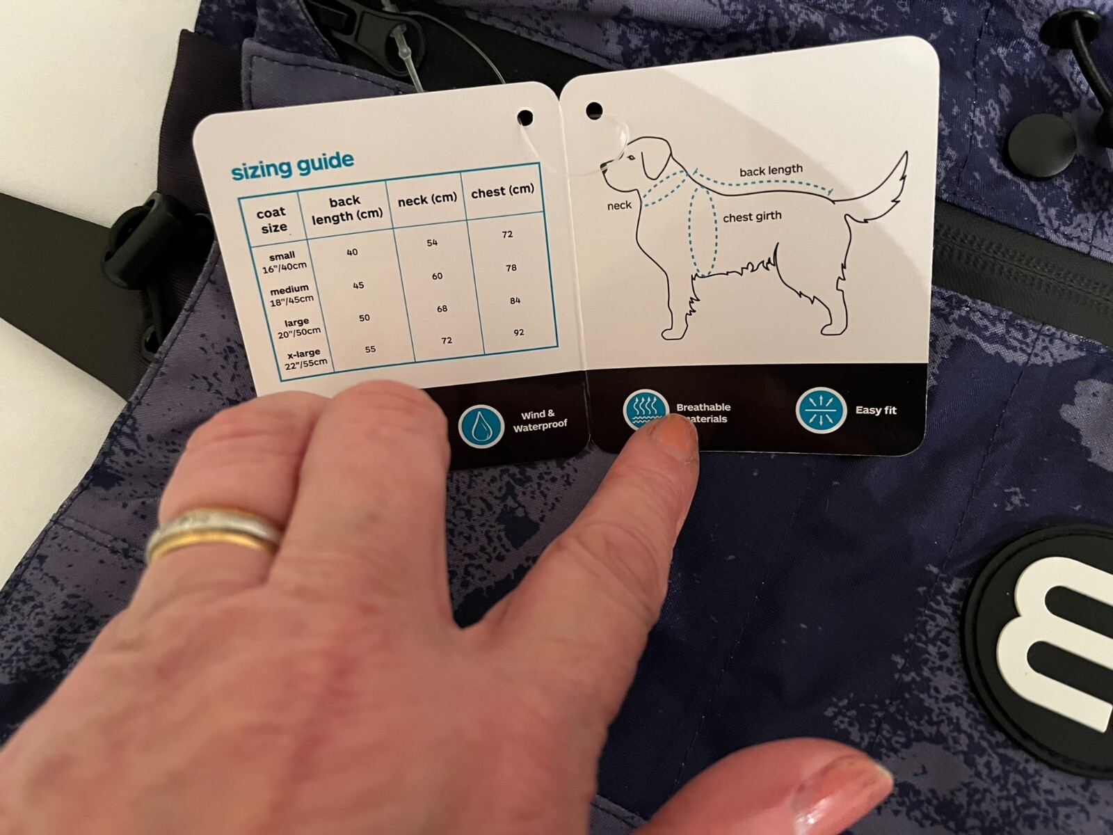 MIKKI All Weather Dog Coat, NEW Waterproof & windproof SIZE S 16