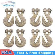 8 Pack G70 5/16" Clevis Grab Hooks Tow Chain Hook Tie Down Flatbed Truck Trailer