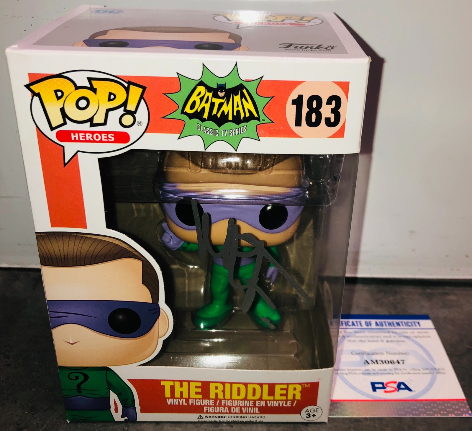 Method Man Wu Tang Clan Batman The Riddler #183 Signed Funko Pop PSA ...