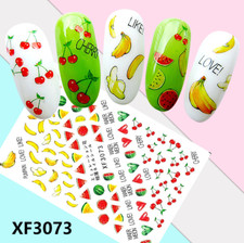 Nail Art 3D Decal Stickers Fruit Summer Watermelon Cherry Banana XF3073 NS34