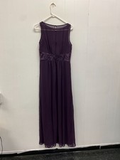 NEW W TAGS CHAPS Long Purple Sleeveless Evening Dress Sequins Top  Women 8