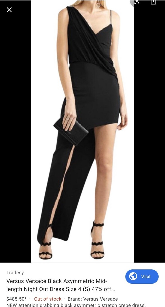 versace asymmetrical dress