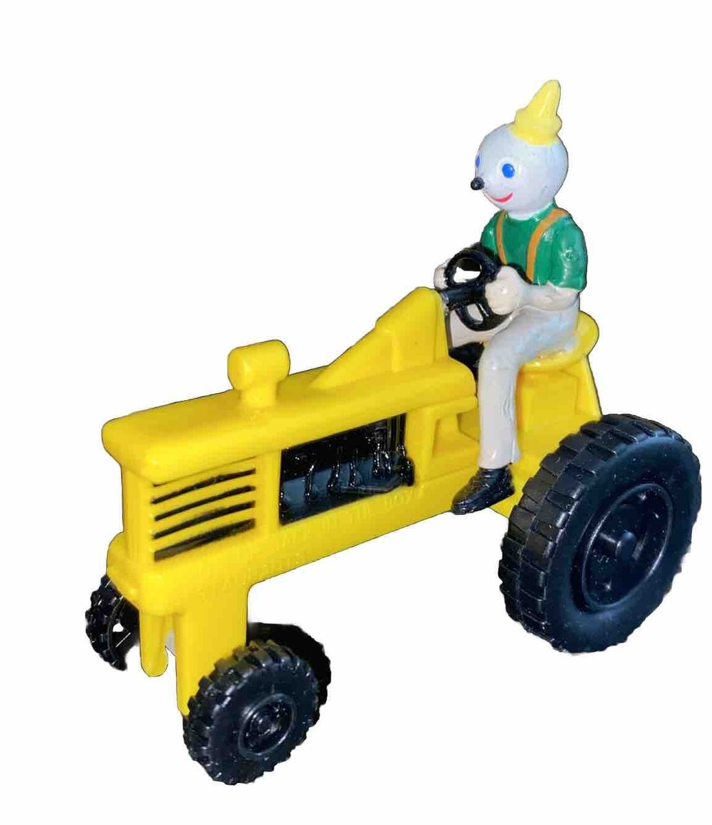 VTG Jack in the Box Tractor 3” Toy Vehicle Car Yellow 1998 Kids