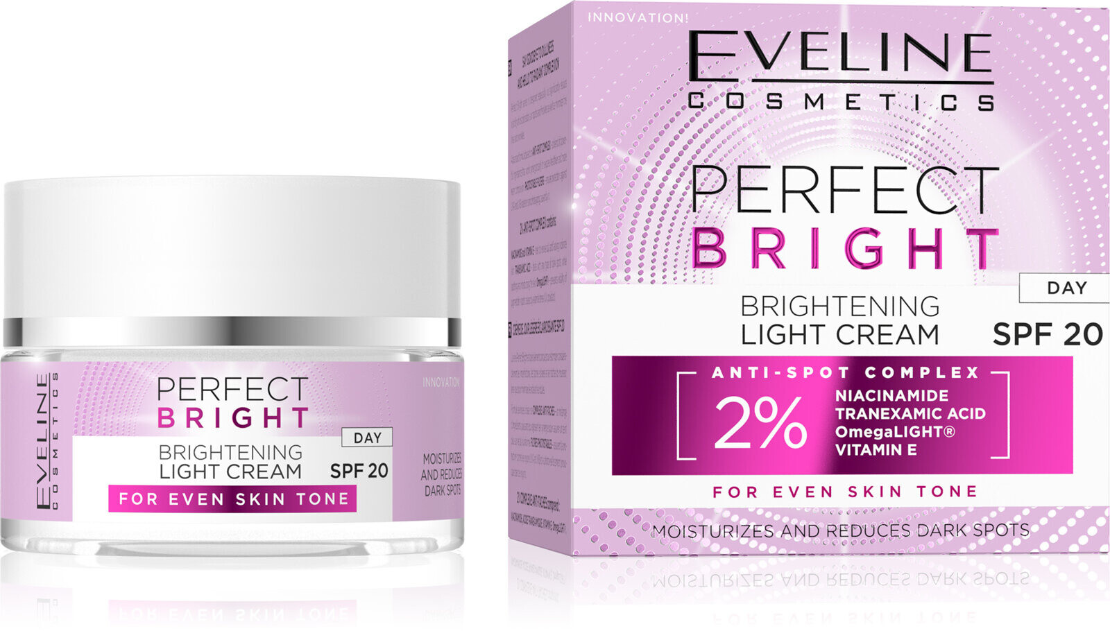 Eveline Perfect Bright Brightening Light Day Cream SPF20 Gray Skin 50ml