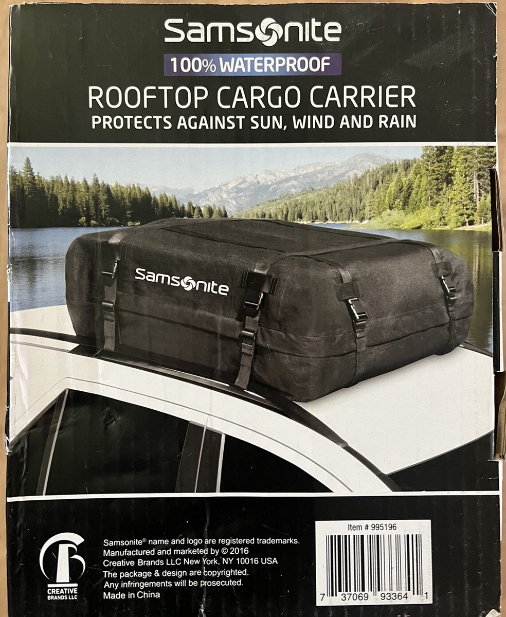 Samsonite Rooftop Cargo Carrier 100 Waterproof 15 Cubic Feet Soft