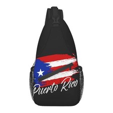 Puerto Rico Flag Sling Bag Crossbody Backpack Shoulder Chest Bag Puerto Rican...
