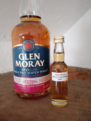 Glen Moray Speyside Single Malt Scotch Whisky Sherry Cask Finish 40 ml Sample