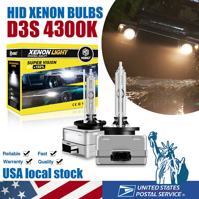 Premium D3S OEM 4300K Super White Xenon HID Bulbs Replace Factory Pair 2pcs/set
