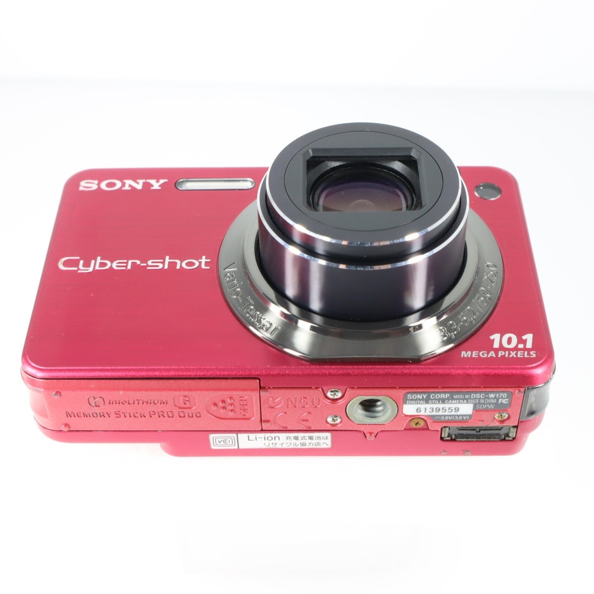 N. Mint] SONY DSC-W170 Red 10.1 MP 5x Zoom Digital Camera Cyber