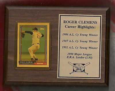 Roger Clemens Career Highlights Plaque W Card EBay