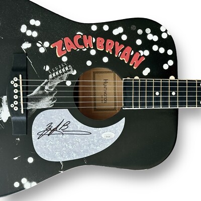 Zach Bryan Signed Guitar Custom 1/1 Graphics JSA COA I Remember