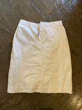 Jones New York Skirt Womens 12 Cream/white Front Zip Lined VGC
