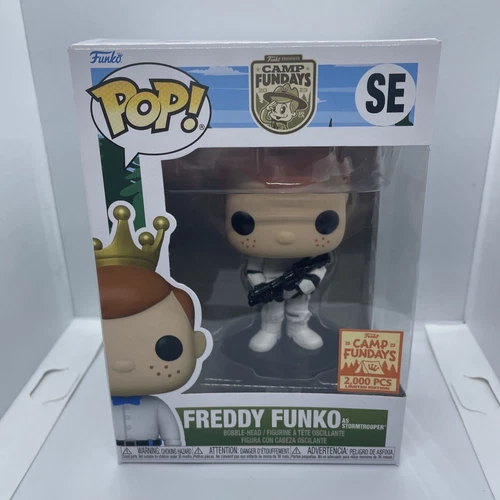 SDCC Freddy Funko as STORMTROOPER LE 2000 Camp Fundays W/Protector!! Mint