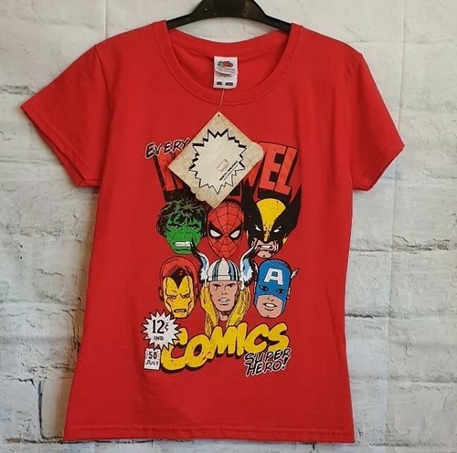 Offizielles Marvel Comics Jungen T-Shirt - Superheld - Kinder Oberteile rot - Bild 1 von 4