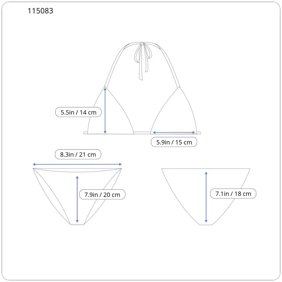 Emporio Armani Triangle Rem Cups And Brief Bikini Bademode Damen XS Stretch - Bild 2 von 4