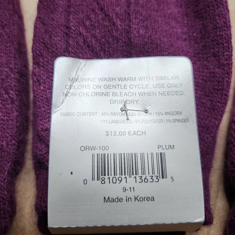 Calcetines Ciruela Angora Angora Vintage Oscar De La Renta Talla 9-11 Mujer 3 Pares Nuevos con Etiquetas Foto 4 de 4