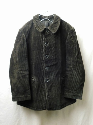 Vintage 30s 40s France Corduroy Coverall Jacket